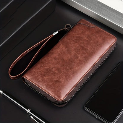 Holden RFID-Protected Leather Zip Clutch Wallet