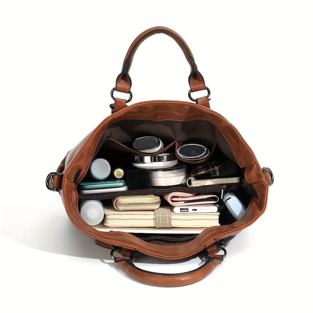 Charlotte’s Elegant Vintage Classic Leather Tote Bag