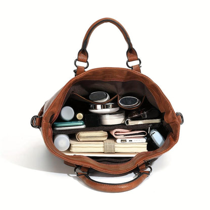 Charlotte’s Elegant Vintage Classic Leather Tote Bag