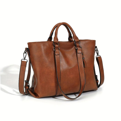 Charlotte’s Elegant Vintage Classic Leather Tote Bag