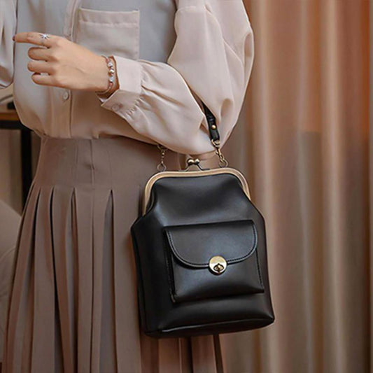 Retro Chic Vintage Kiss Lock Handbag Essential