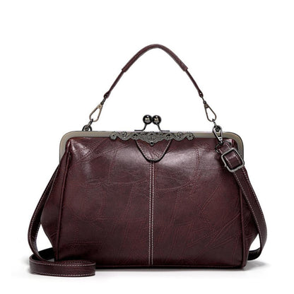 Elegant Retro Vintage Kiss-Lock Handbag