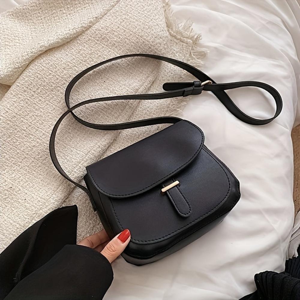 Amelia Retro Stylish Saddle Leather Crossbody Bag