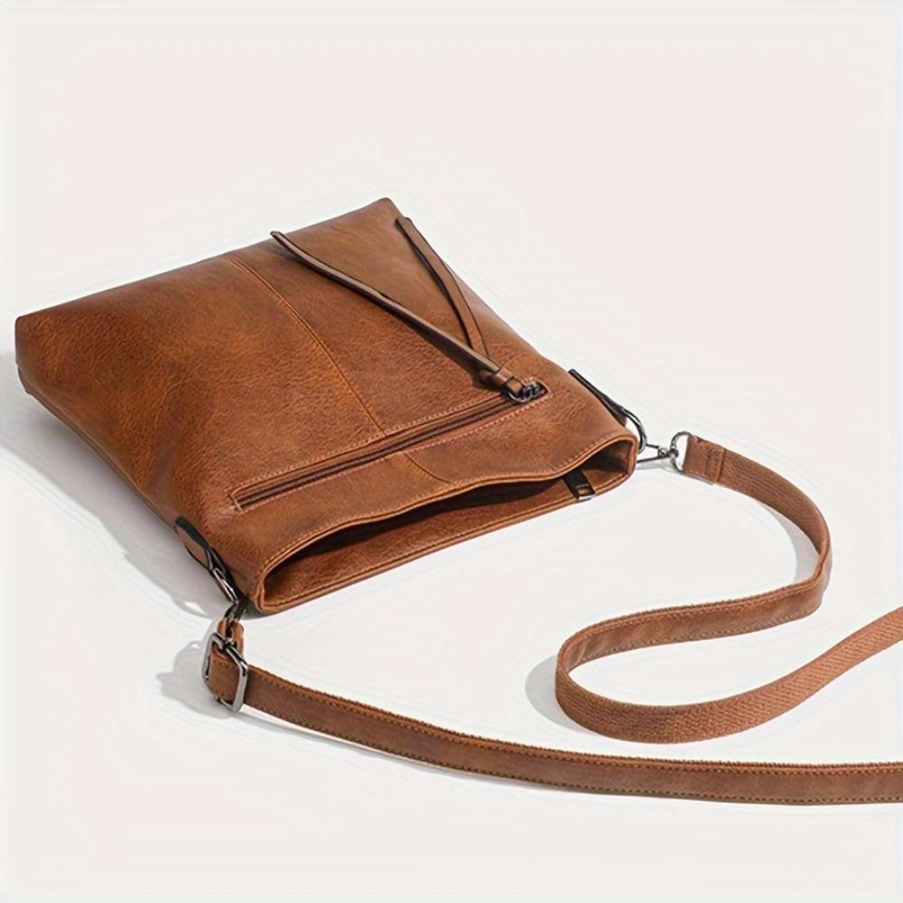 Lena Retro Square Stylish Leather Crossbody Bag