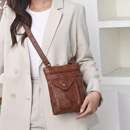 Clara Vintage Leather Crossbody Bag for Women