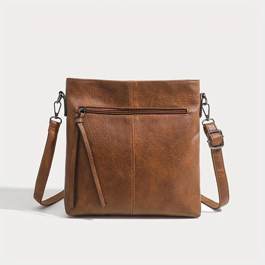 Lena Retro Square Stylish Leather Crossbody Bag