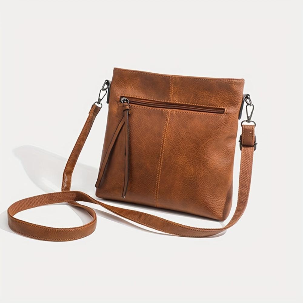 Lena Retro Square Stylish Leather Crossbody Bag