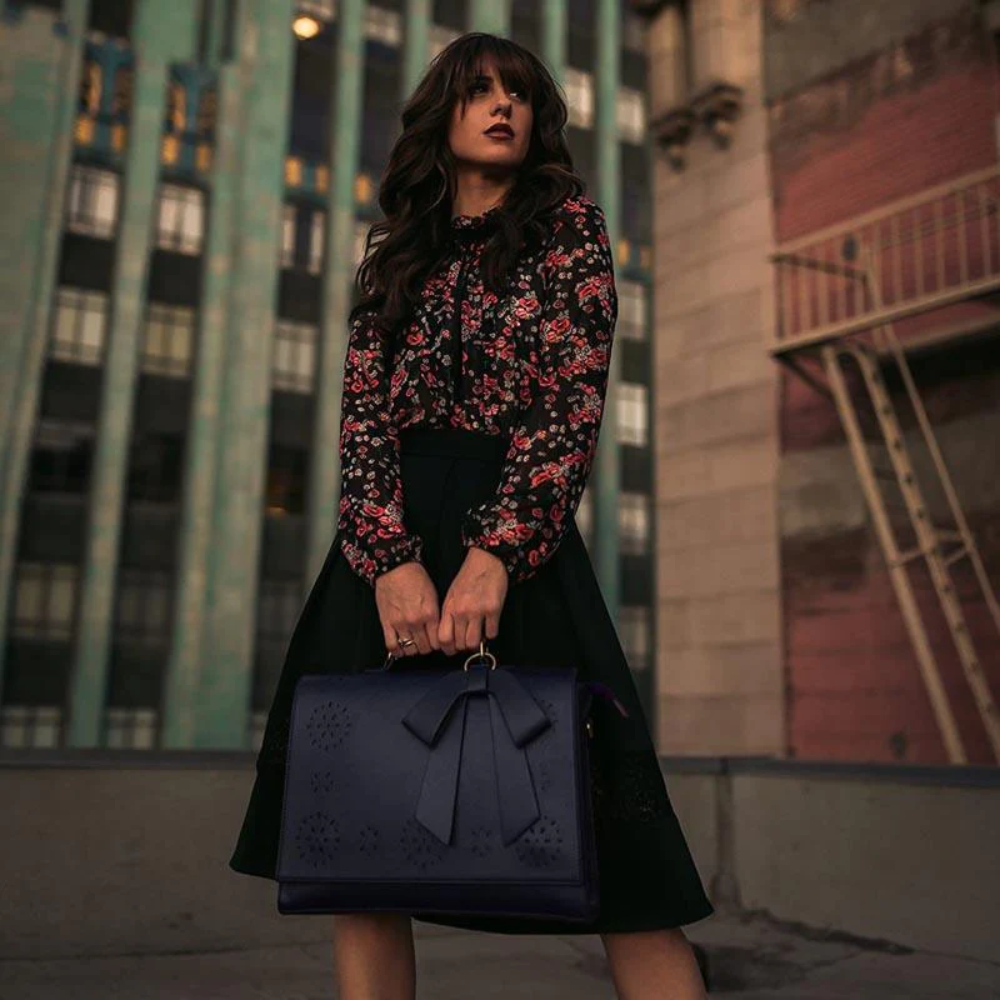 Elegant Bow-Tie Satchel Handbag for Women