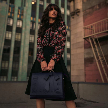 Elegant Bow-Tie Satchel Handbag for Women
