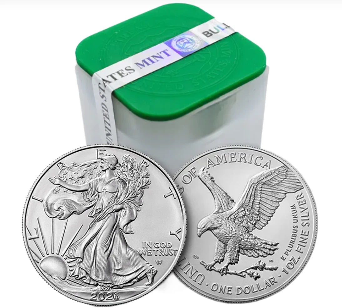 Roll of 20 - 2026 $1 American Silver Eagle 1 oz BU / U.S. Mint Sealed