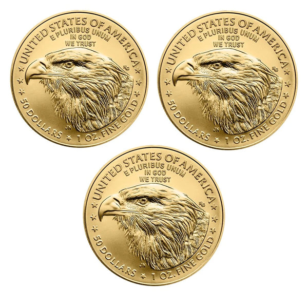 2026 1 oz American Gold Eagle Coin BU - 3 Coins alternate view